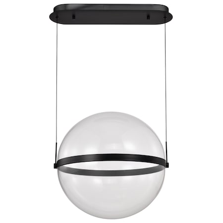 Nuvo Arvada, 20 Inch LED Pendant, Matte Black, Silk Screened Acrylic Lens 62/2034